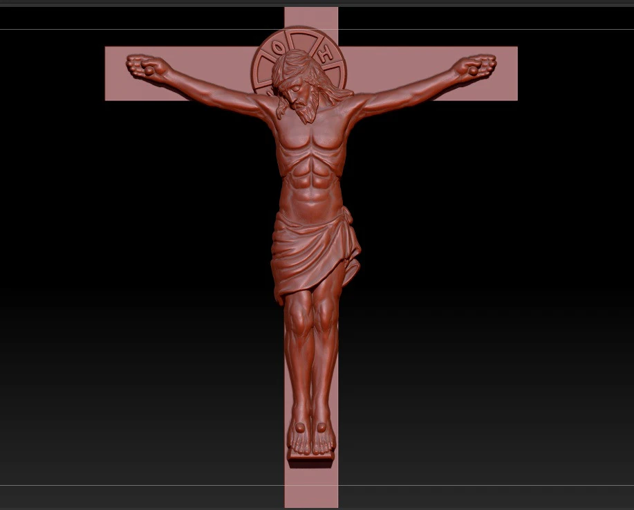 Crucifix 3D Print Model .c4d .max .obj .3ds .fbx .stl .blend 
