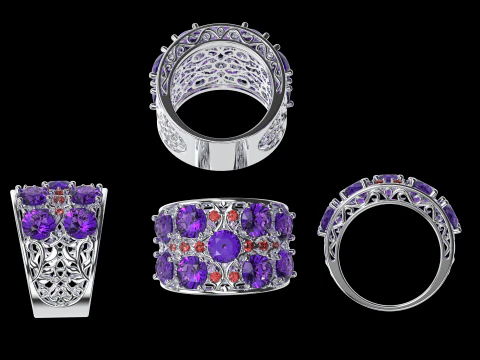 Foliage ring 3D Print Model