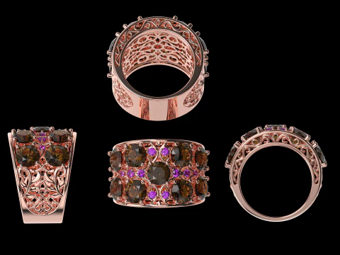 Foliage ring 3D Print Model