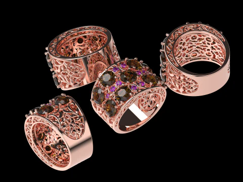 Foliage ring 3D Print Model