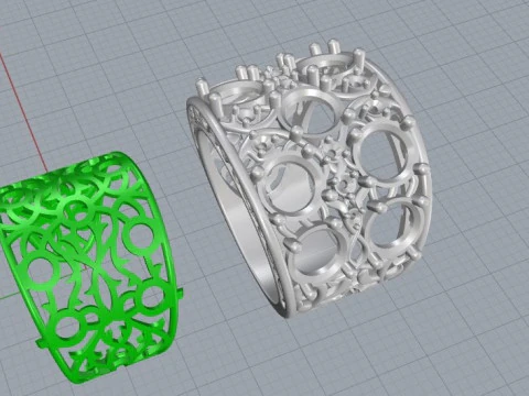 Foliage ring 3D Print Model