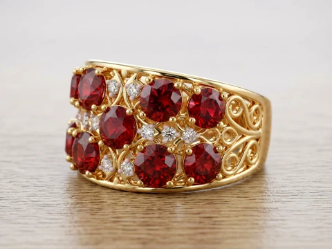 Foliage ring 3D Print Model
