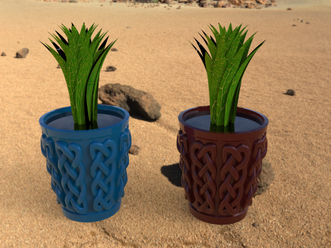 Celtic pot 3Dプリントモデル