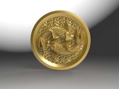 The fish button 3D 打印模型