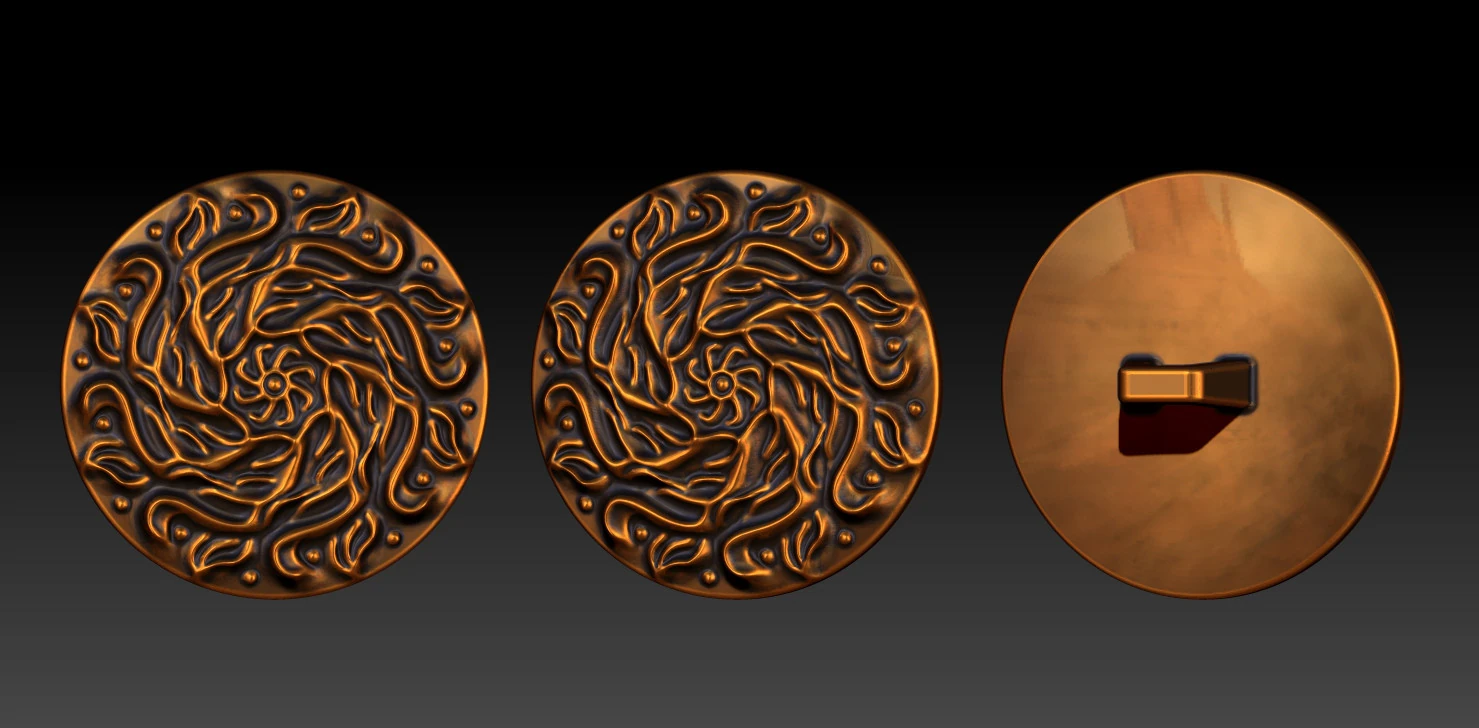 BUTTON CHAK 1 3D Print Model .c4d .max .obj .3ds .fbx .stl .blend 