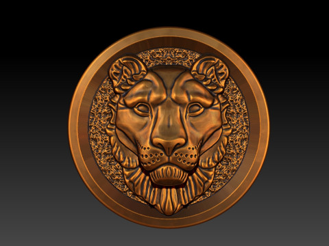 Lioness button Modelo de impresión 3D