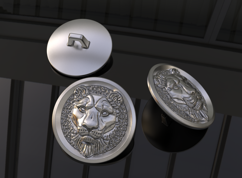 Lioness button Modelo de impresión 3D .c4d .max .obj .3ds .fbx .stl .blend 