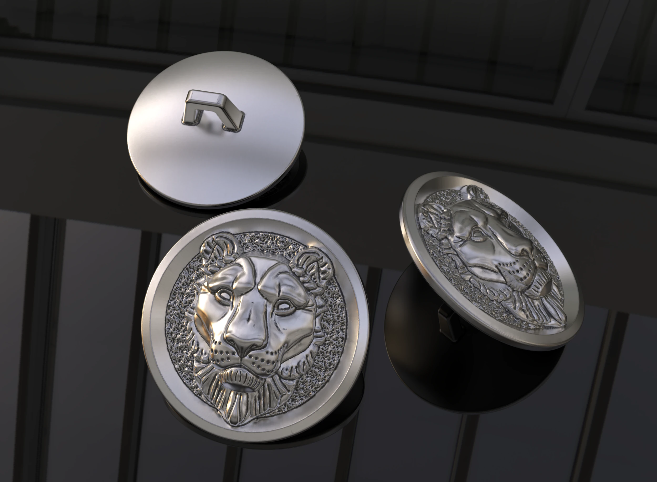 Bot&atilde;o Leoa Modelo de Impressão 3D .c4d .max .obj .3ds .fbx .stl .blend 