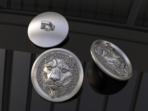Lioness button 3D Принт Модель
