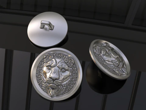 Tombol singa betina Model Cetak 3D