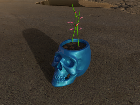 The skull pot Modello di stampa 3D
