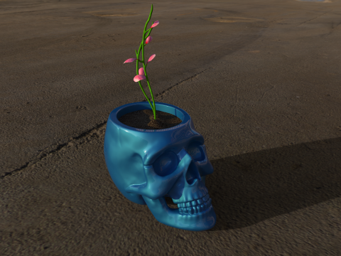 The skull pot Modello di stampa 3D