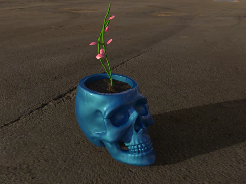 The skull pot 3D Print Model
