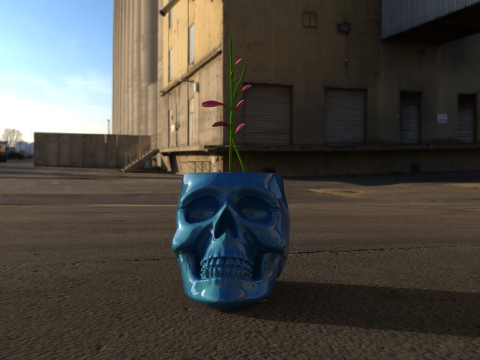 The skull pot Modello di stampa 3D