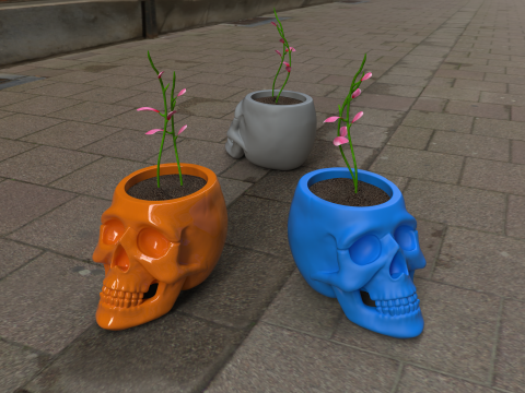 The skull pot Modello di stampa 3D