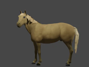 Horse of golden color 3D Model