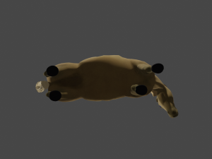 Horse of golden color 3D Model