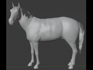 Horse of golden color 3D Model