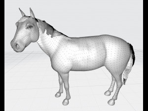 Horse of golden color 3D Model