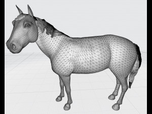 Horse of golden color 3D Model