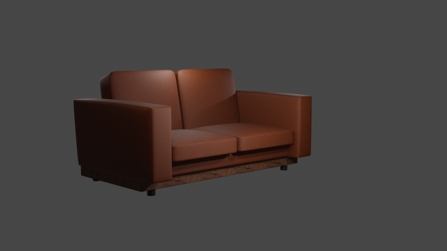 Leather sofa Modello 3D .c4d .max .obj .3ds .fbx .stl .blend