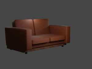 Leather sofa 3D Model