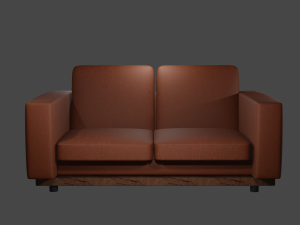 Leather sofa Modello 3D