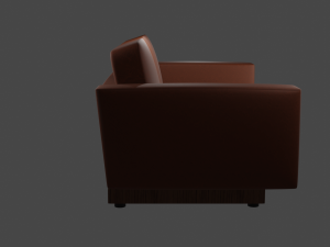 Leather sofa Modello 3D