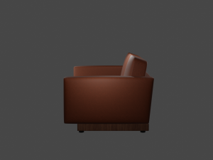Leather sofa Modello 3D