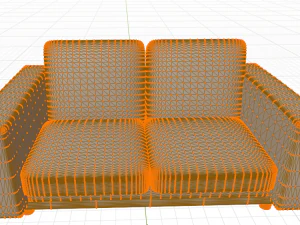 Leather sofa 3D Model