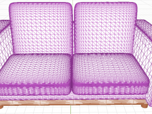 Leather sofa Modello 3D