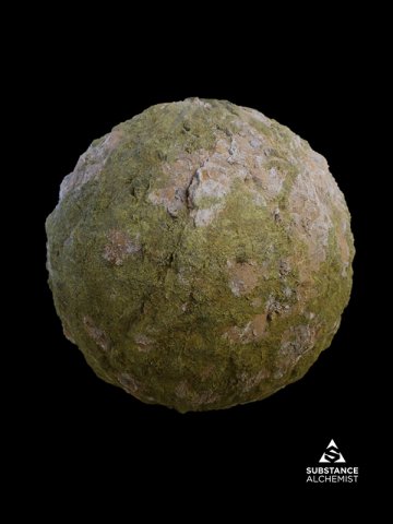Rock Moss Tekstur CG .c4d .max .obj .3ds .fbx .stl .blend 