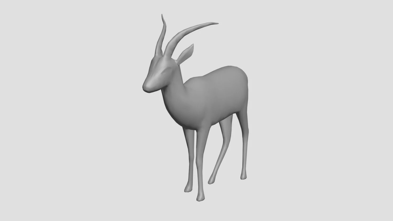 Gazelle 3D Model .c4d .max .obj .3ds .fbx .stl .blend 