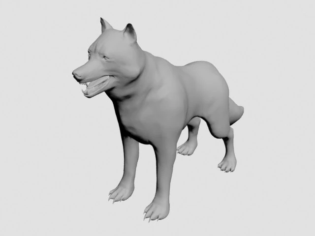 Wolf 3D Model .c4d .max .obj .3ds .fbx .stl .blend 