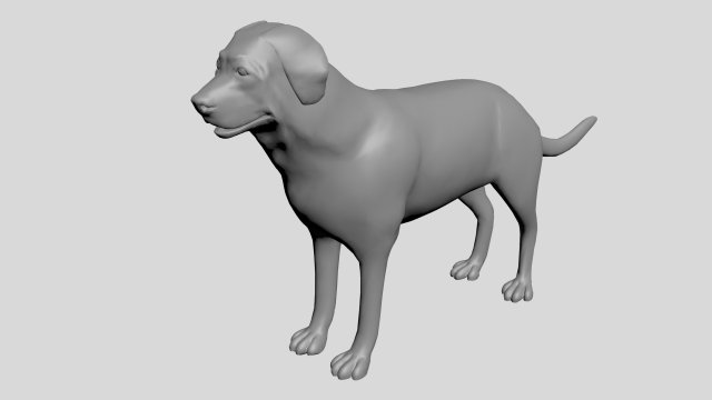 Dog concept 3D Модель .c4d .max .obj .3ds .fbx .stl .blend 