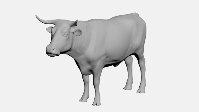 Ox Modello 3D .c4d .max .obj .3ds .fbx .stl .blend 