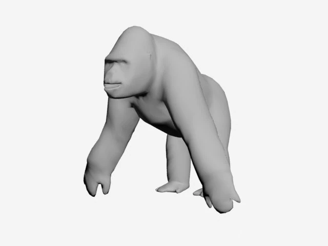 Gorilla 3D Model .c4d .max .obj .3ds .fbx .stl .blend