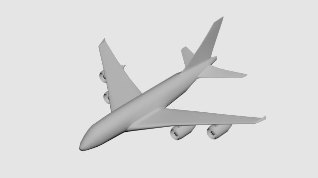 Airplane Model 3D .c4d .max .obj .3ds .fbx .stl .blend 
