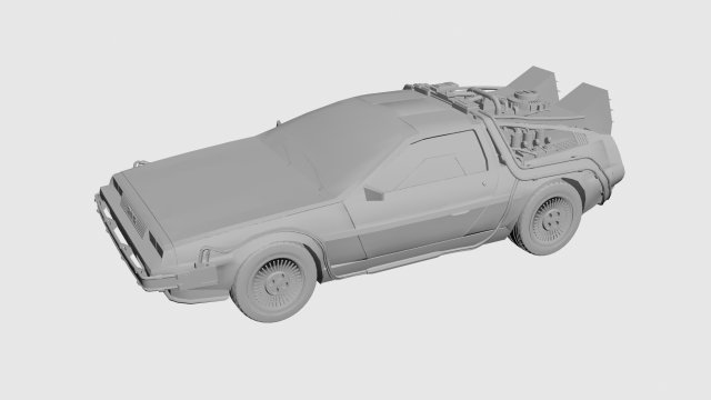 BACK TO THE FUTURE DMC DELOREAN Modèle 3D .c4d .max .obj .3ds .fbx .stl .blend 