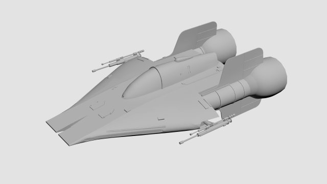 A-WING 3D Model .c4d .max .obj .3ds .fbx .stl .blend 