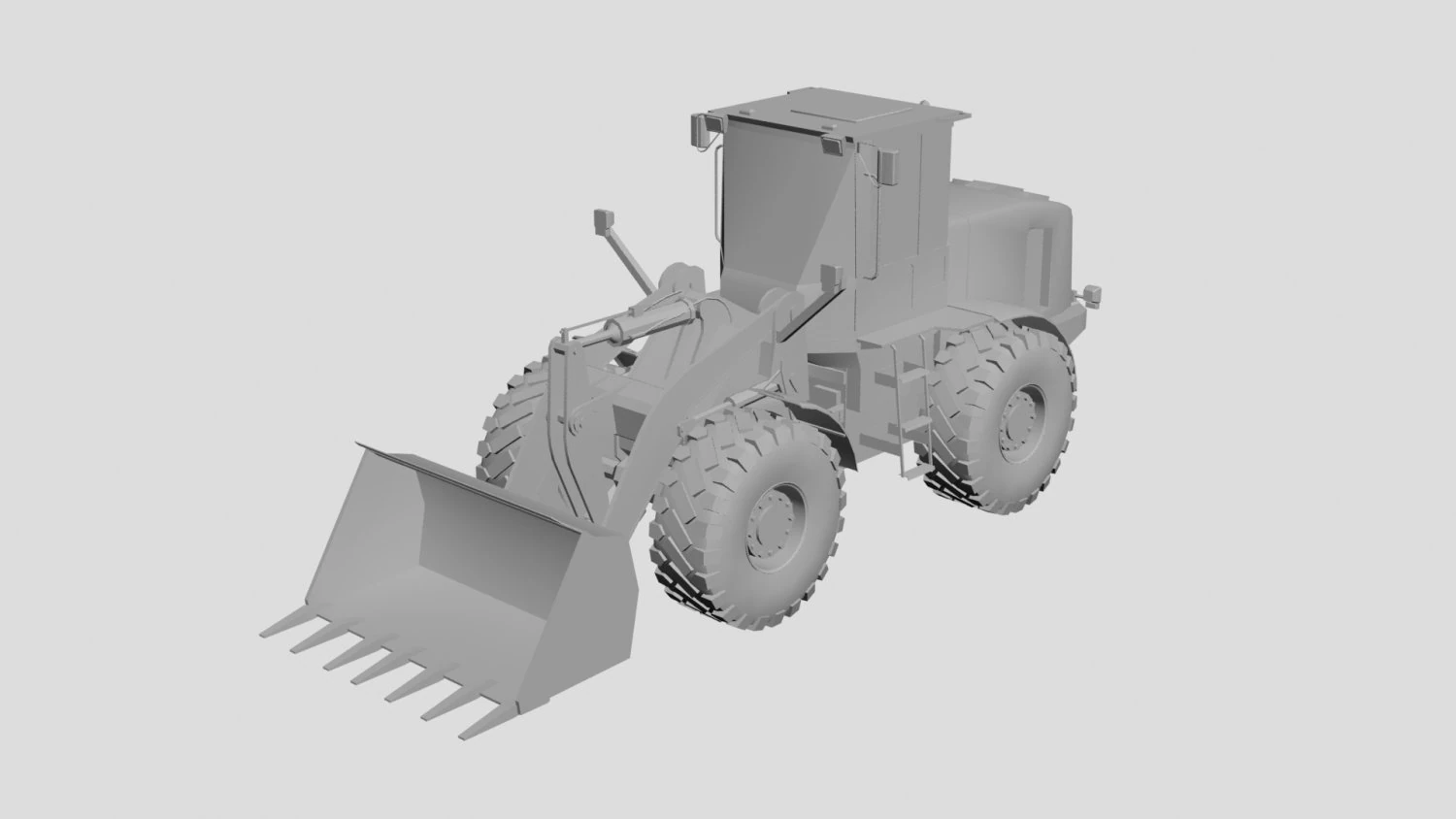 Backhoe loader 3D Model .c4d .max .obj .3ds .fbx .stl .blend 
