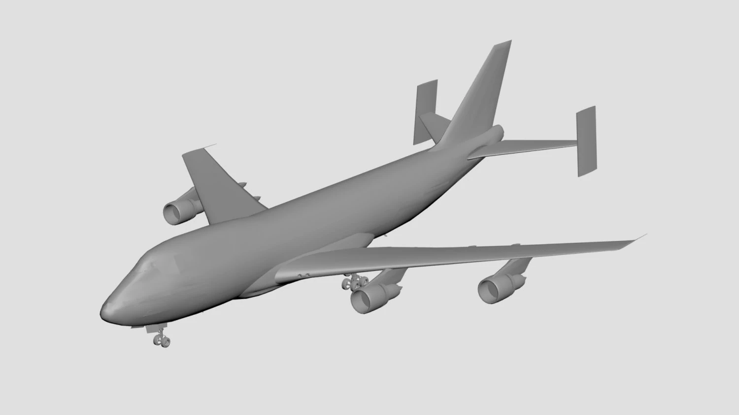 Boeing 747 3D Model .c4d .max .obj .3ds .fbx .stl .blend 