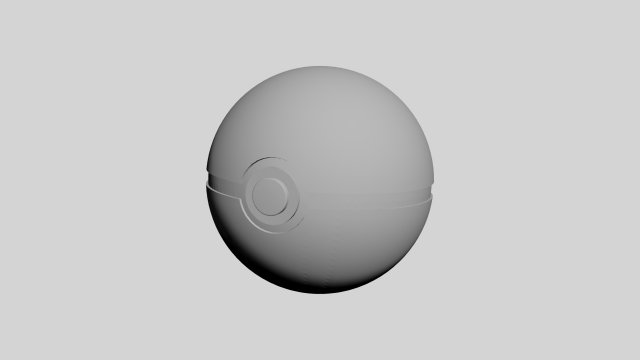 Pokeball 3D Модель .c4d .max .obj .3ds .fbx .stl .blend 
