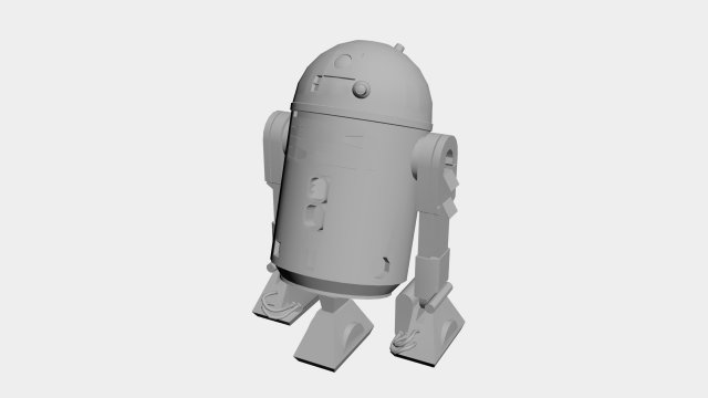 R2 d2 star wars Model 3D .c4d .max .obj .3ds .fbx .stl .blend 