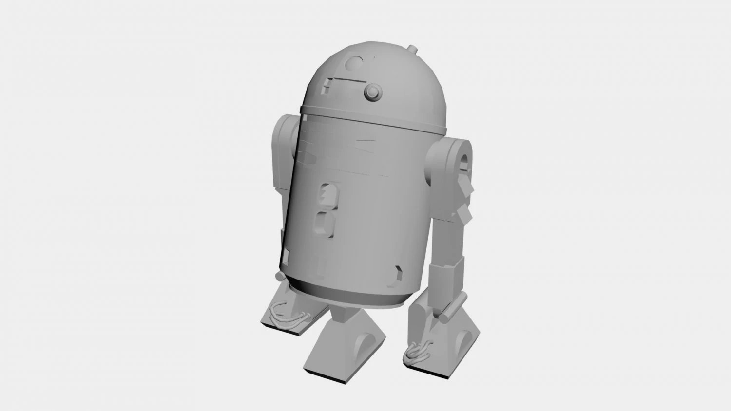 R2 d2 star wars 3D Model .c4d .max .obj .3ds .fbx .stl .blend 