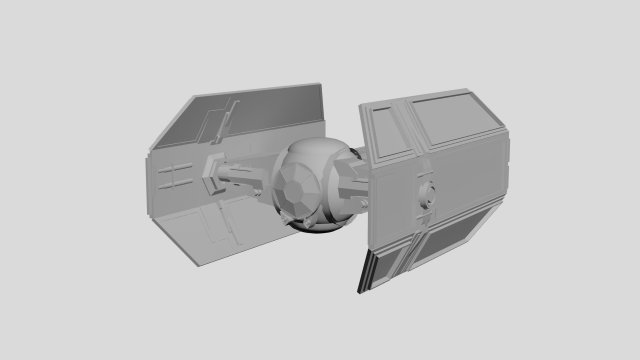 TIE Advanced x1 star wars 3D Model .c4d .max .obj .3ds .fbx .stl .blend 