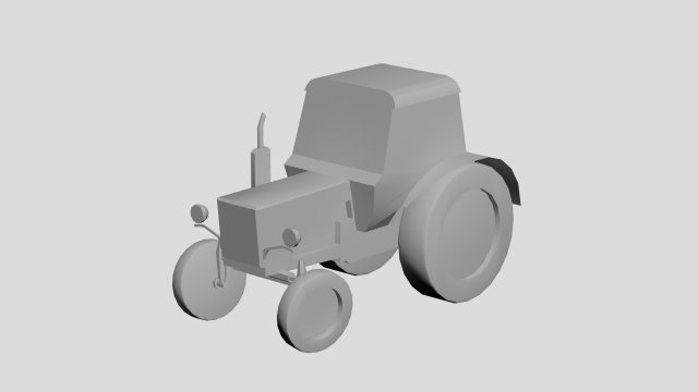 Tractor concept 3D Model .c4d .max .obj .3ds .fbx .stl .blend 