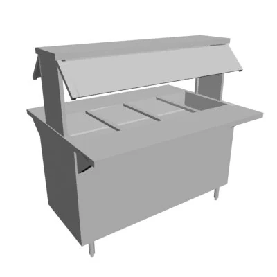 Food counter 3D Model .c4d .max .obj .3ds .fbx .stl .blend