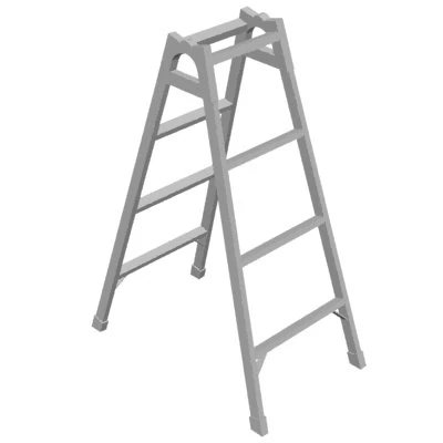Industrial ladder 3D Model .c4d .max .obj .3ds .fbx .stl .blend
