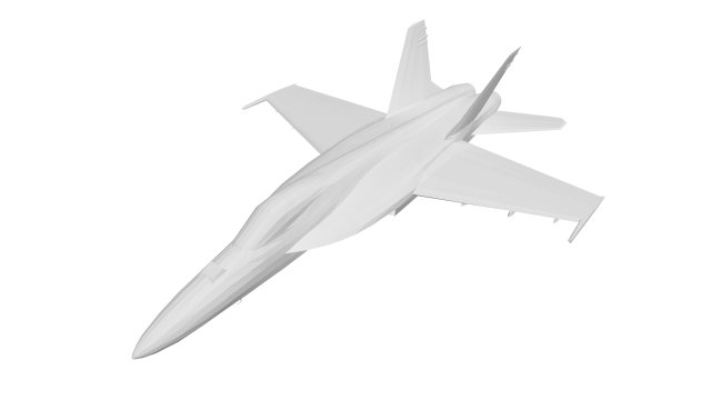 Military aircraft concept 3D 模型 .c4d .max .obj .3ds .fbx .stl .blend 